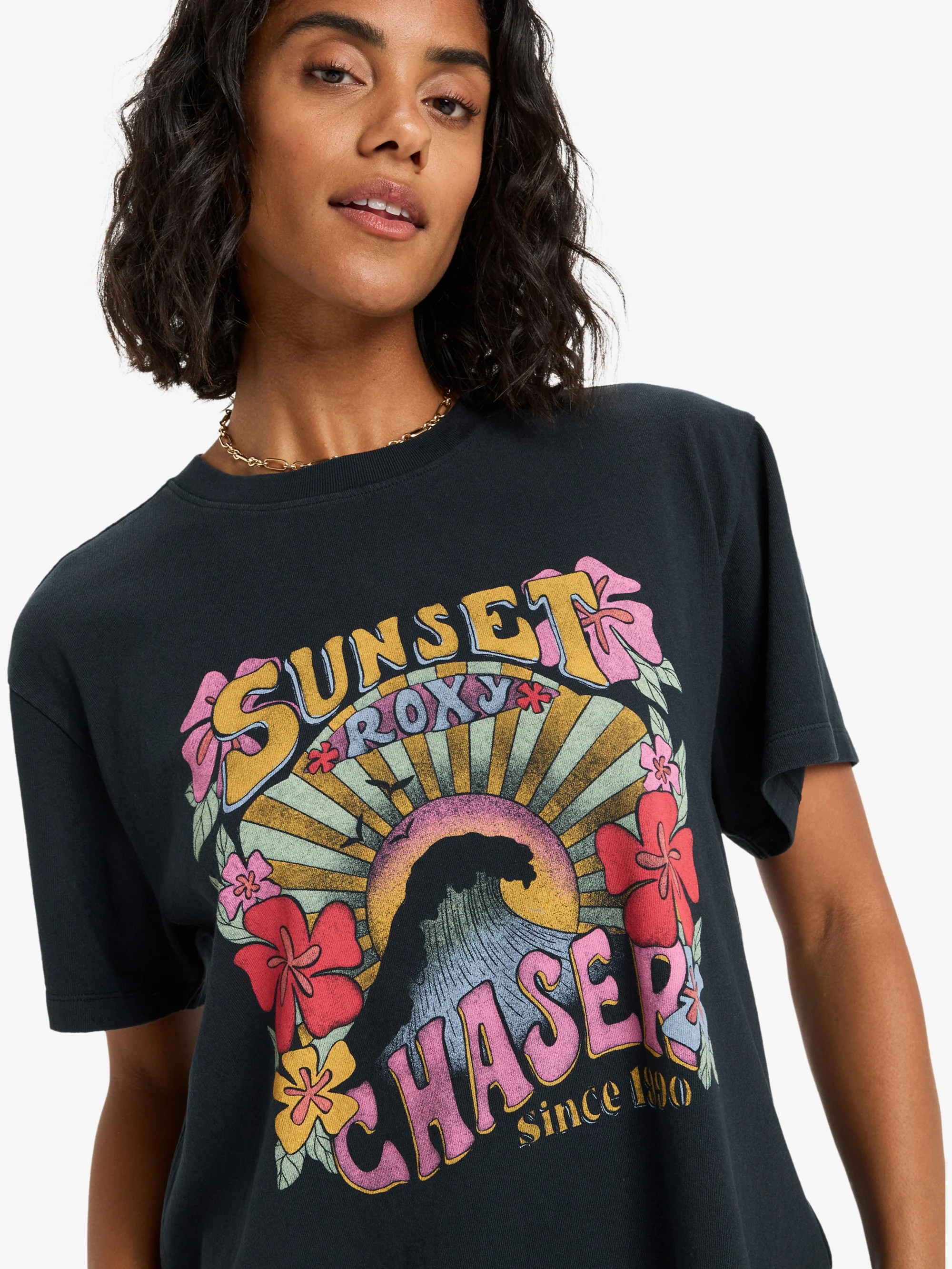 Womens Sunny Oversized Stone Wash T-Shirt - Image 3