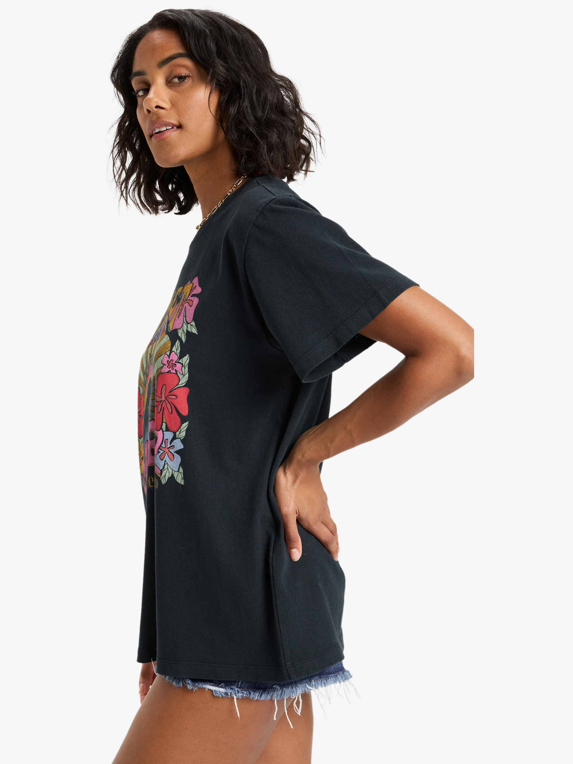 Womens Sunny Oversized Stone Wash T-Shirt - Image 4