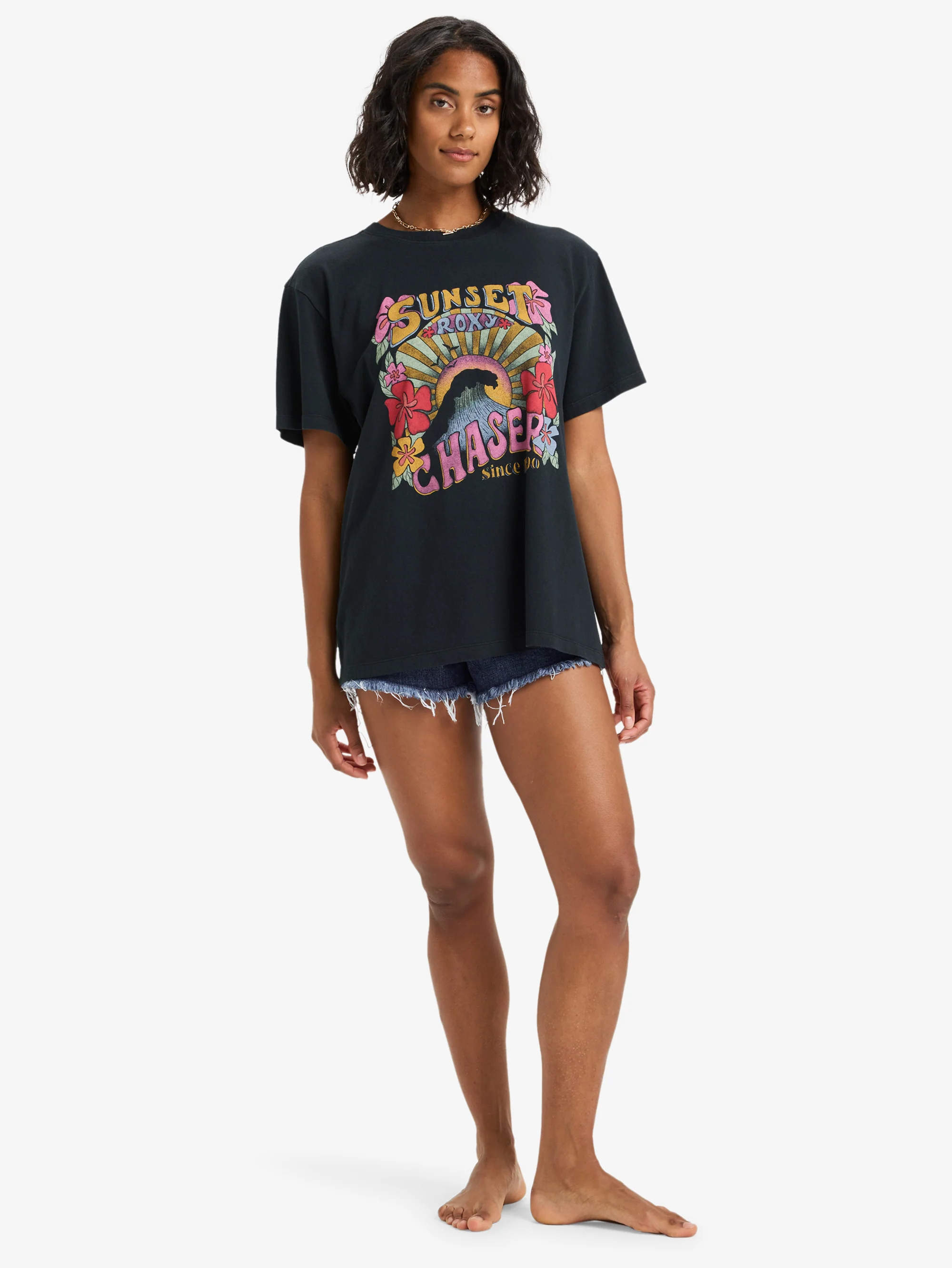 Womens Sunny Oversized Stone Wash T-Shirt - Image 5