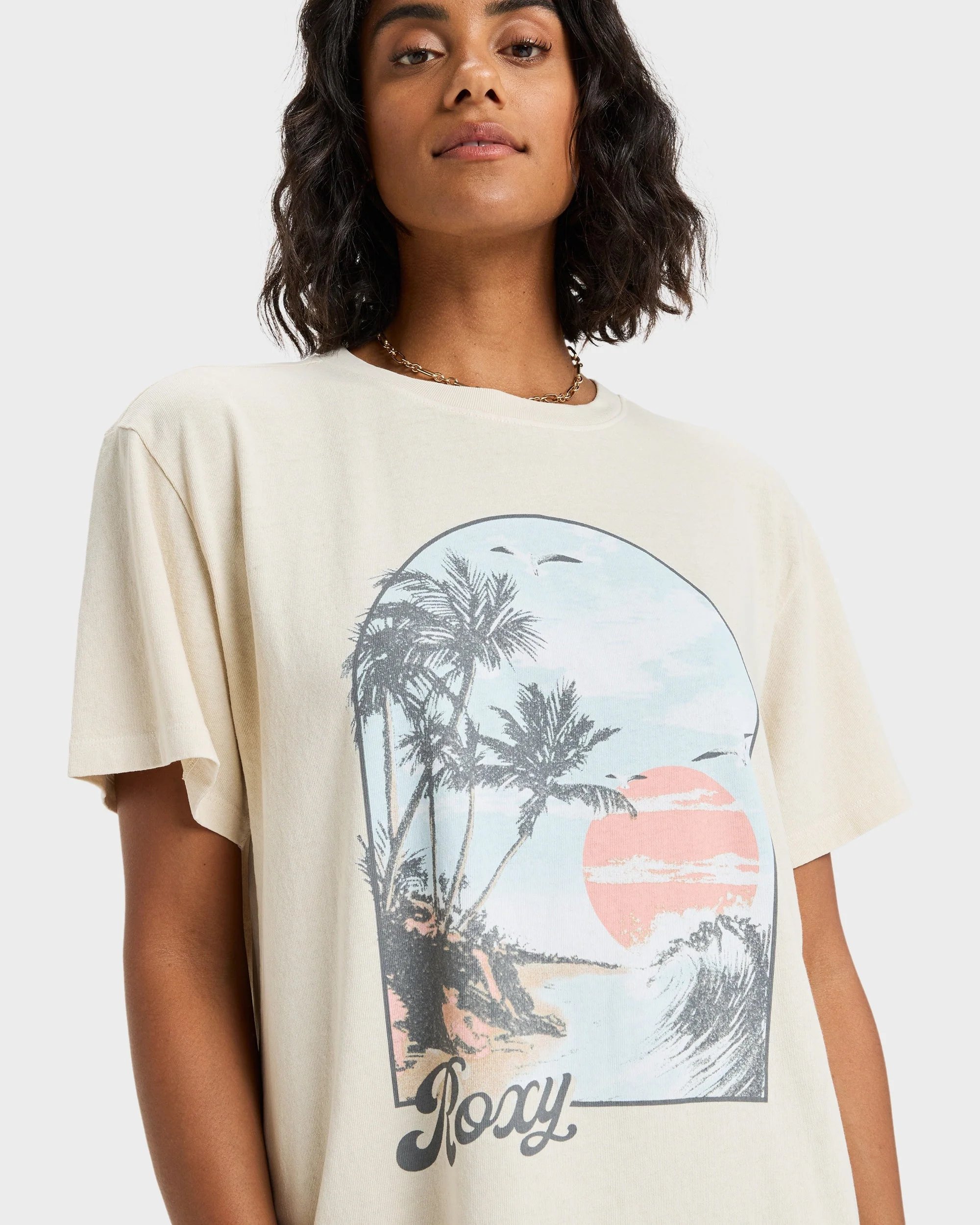 Womens Sunnyoversize Stone Wash T-Shirt - Image 5