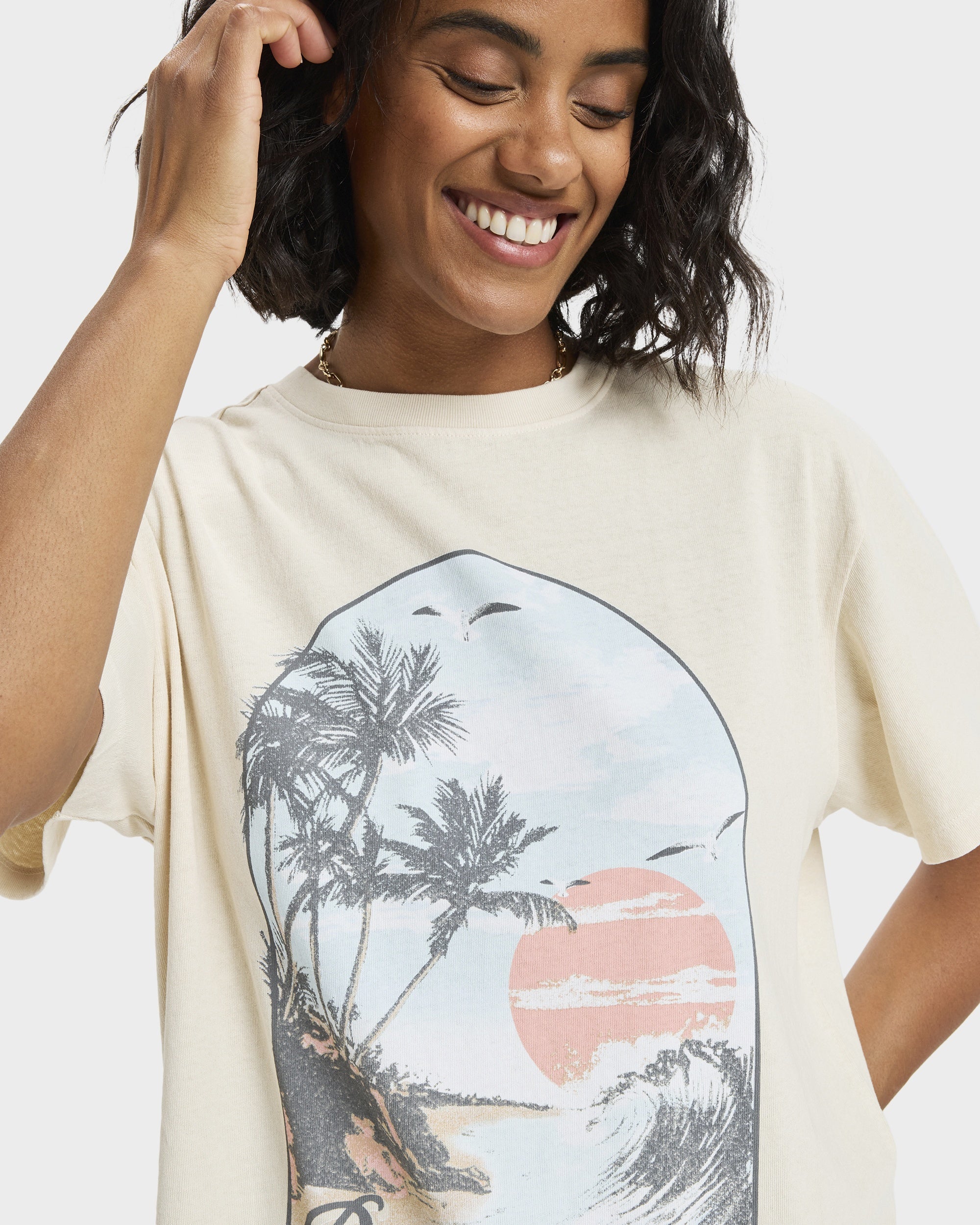 Womens Sunnyoversize Stone Wash T-Shirt - Image 6
