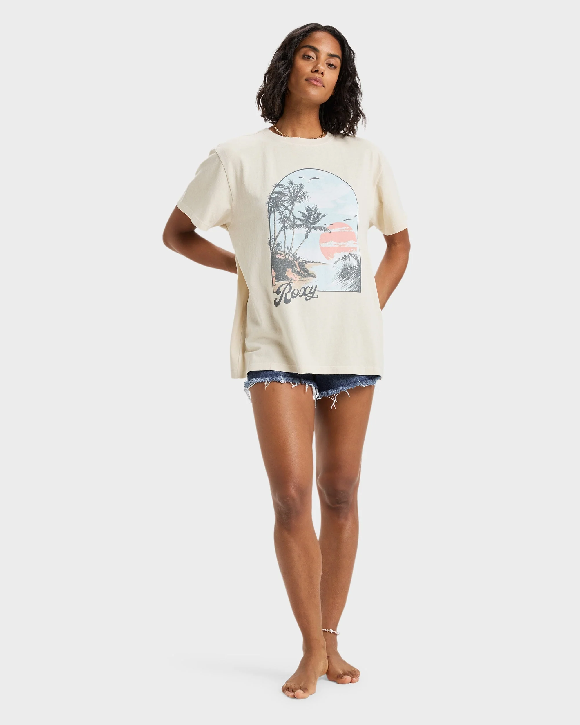 Womens Sunnyoversize Stone Wash T-Shirt - Image 7