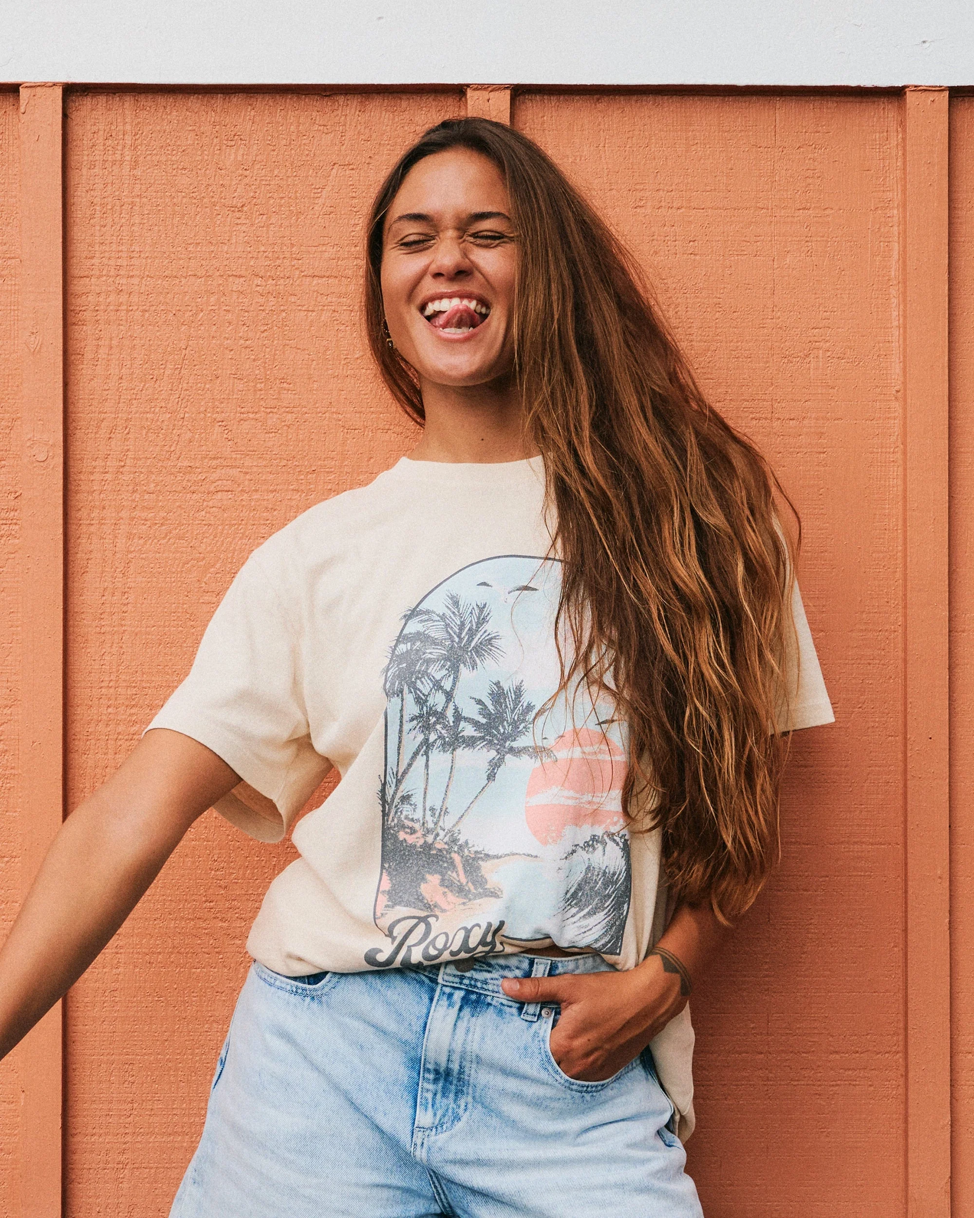 Womens Sunnyoversize Stone Wash T-Shirt - Image 8