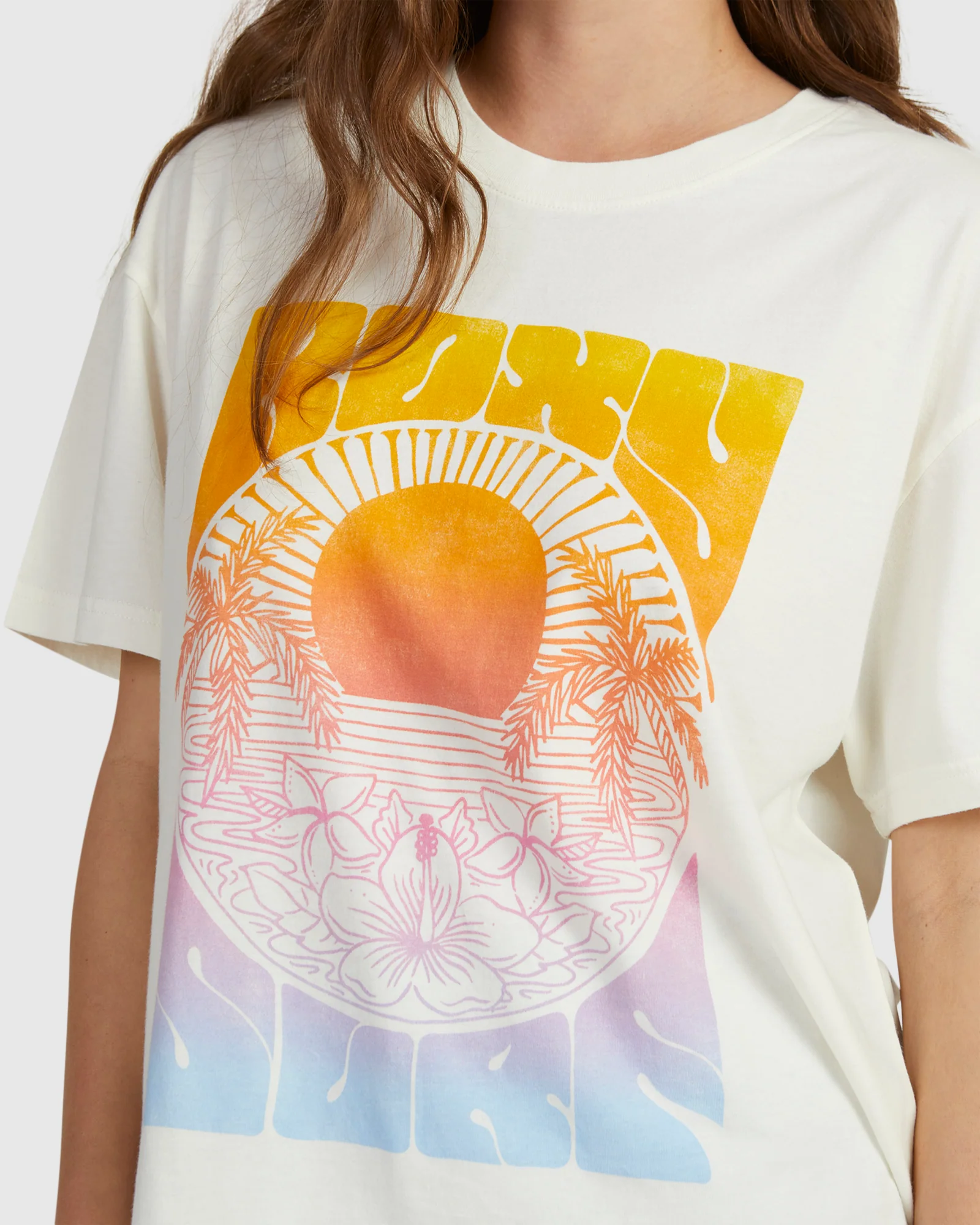Womens Sunrise Tropics T-Shirt - Image 4