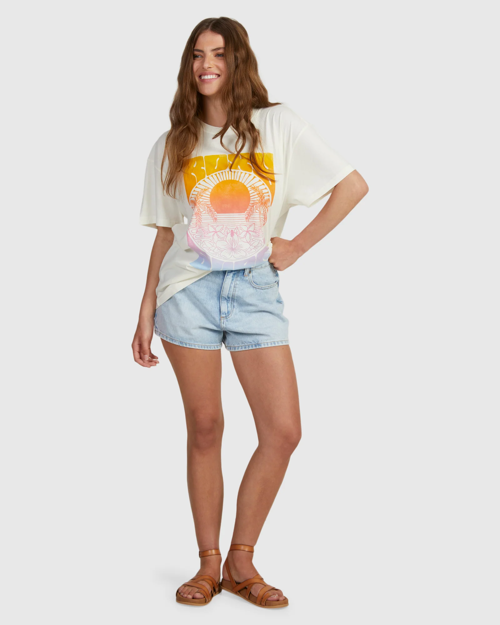 Womens Sunrise Tropics T-Shirt - Image 5