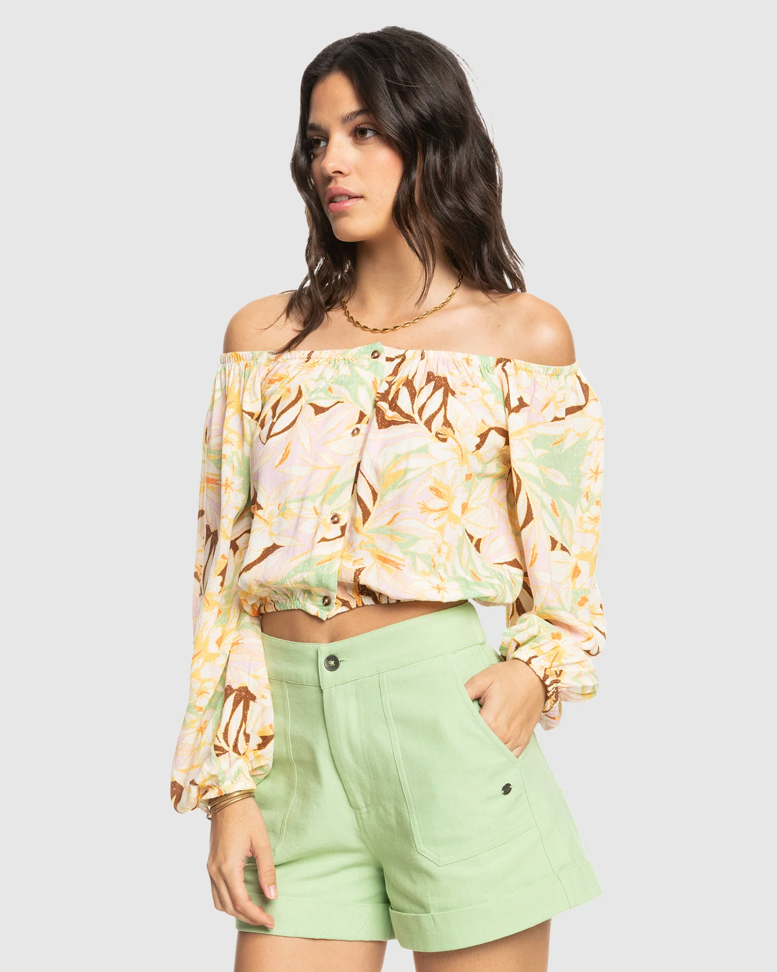 Womens Sunset Kiss Printed Top - Image 2