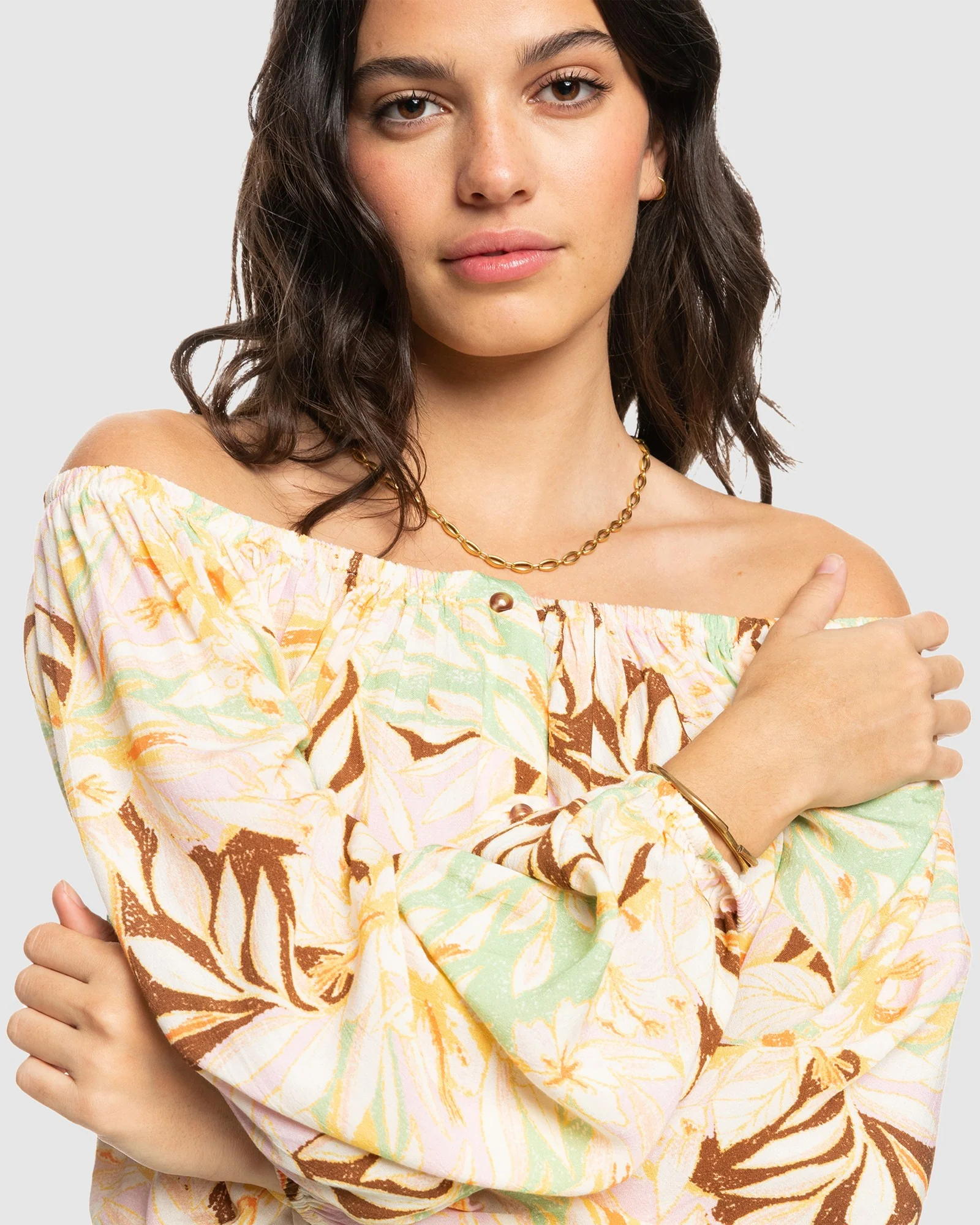 Womens Sunset Kiss Printed Top - Image 4
