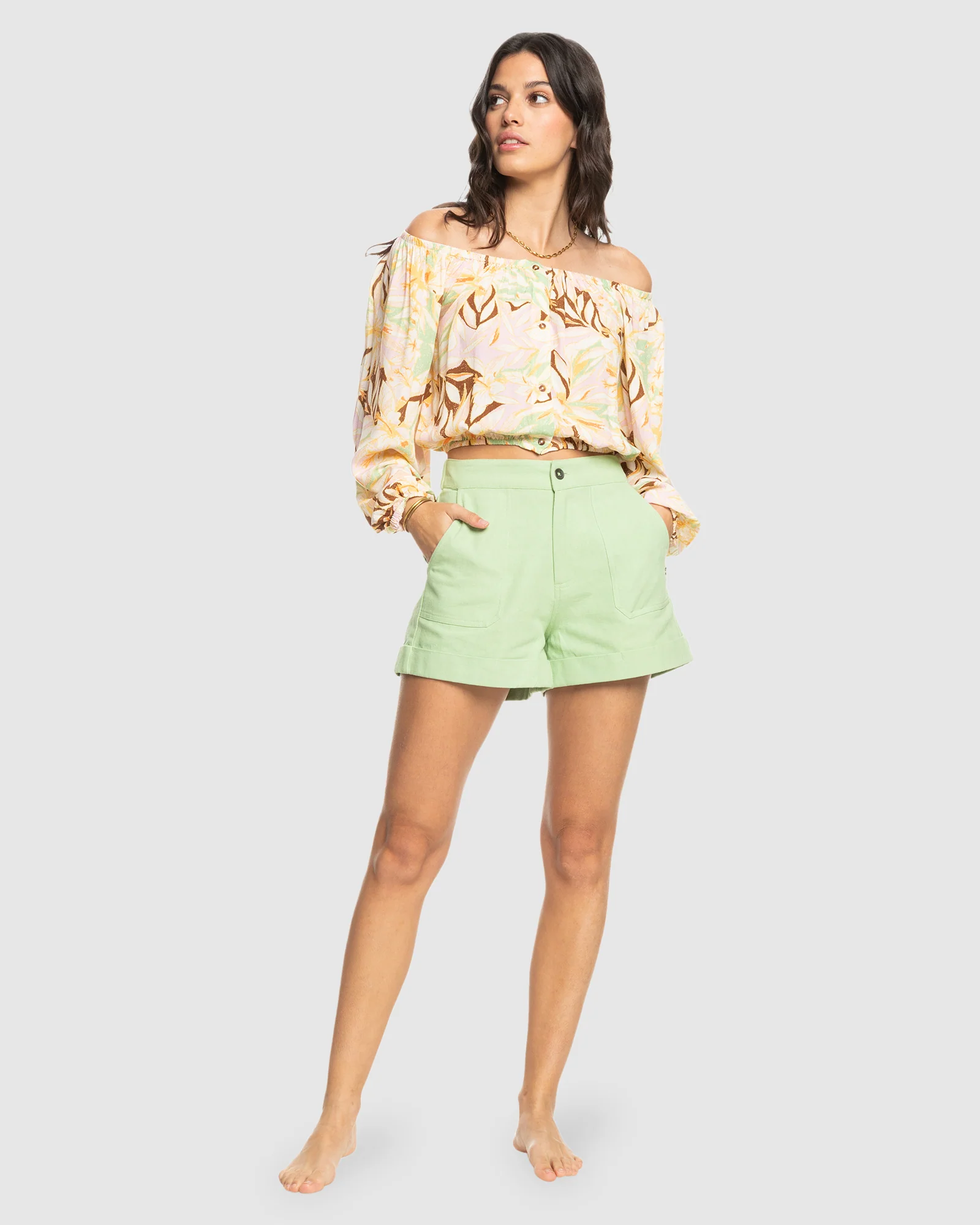 Womens Sunset Kiss Printed Top - Image 5
