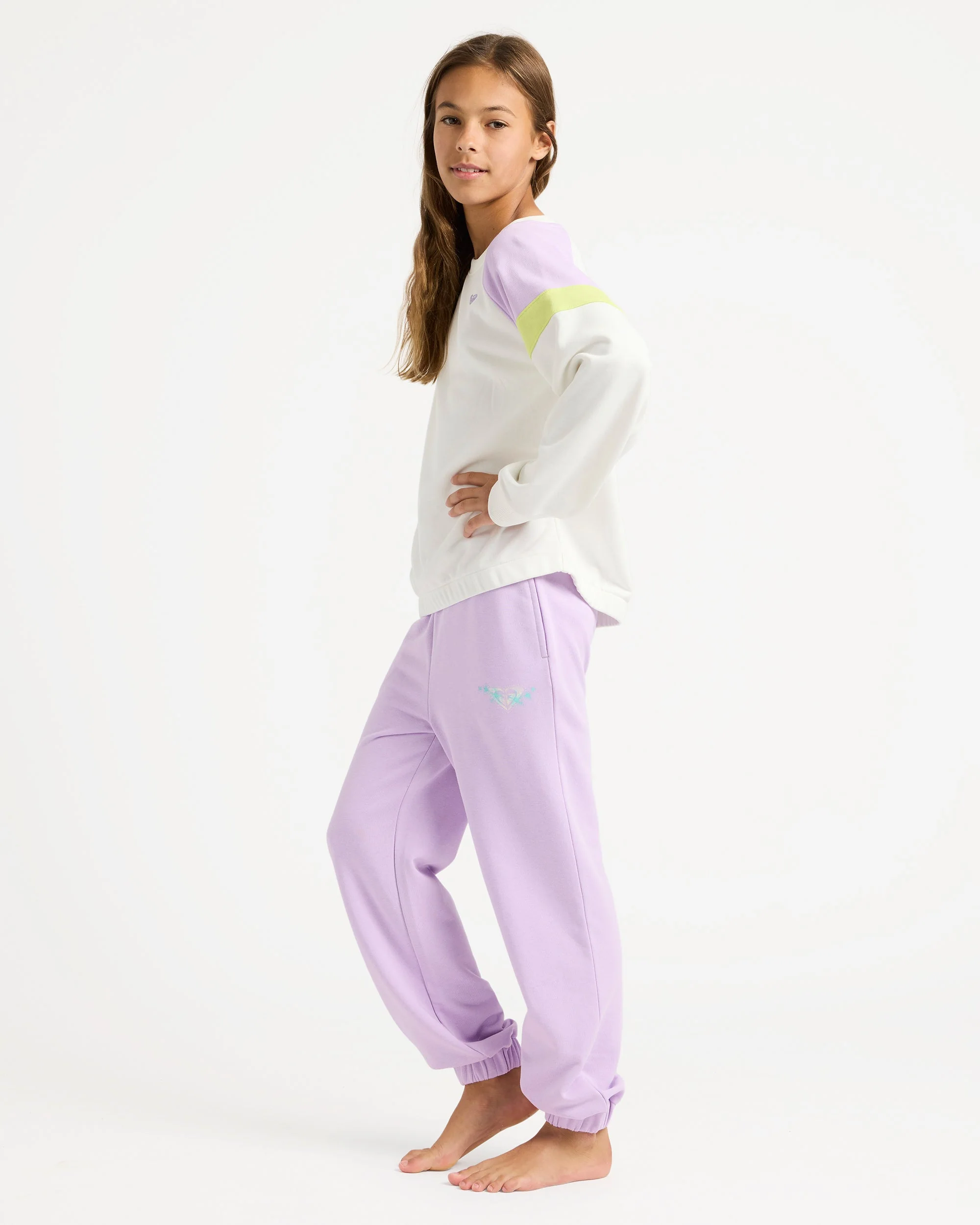 Girls 4-16 Surf Feeling Wide Trackpants - Image 4