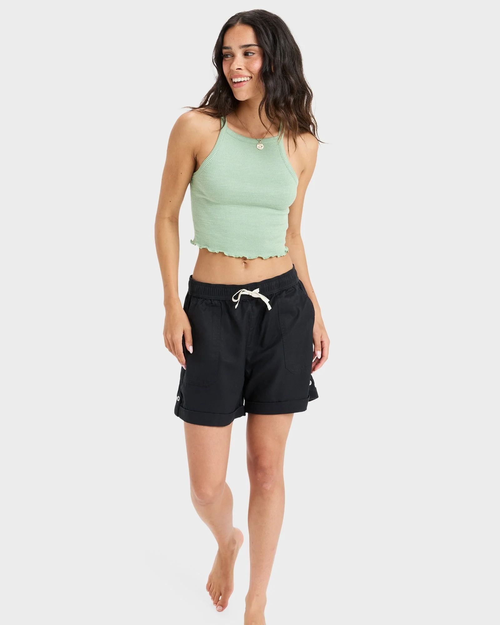 Womens Sweetest Day Elastic Waist Shorts - Image 6