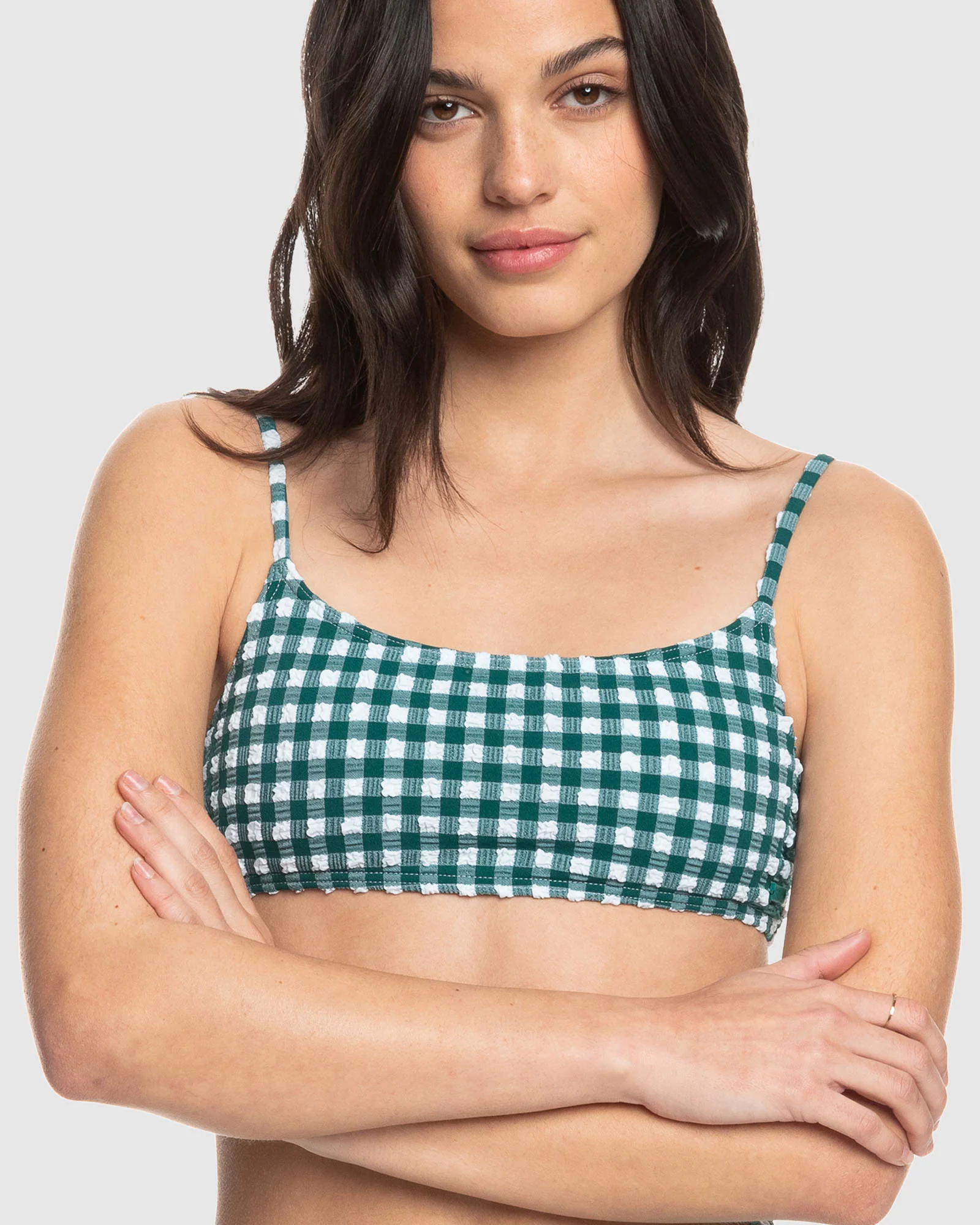 Womens The Plaid Pulse Bralette Bikini Top - Image 3