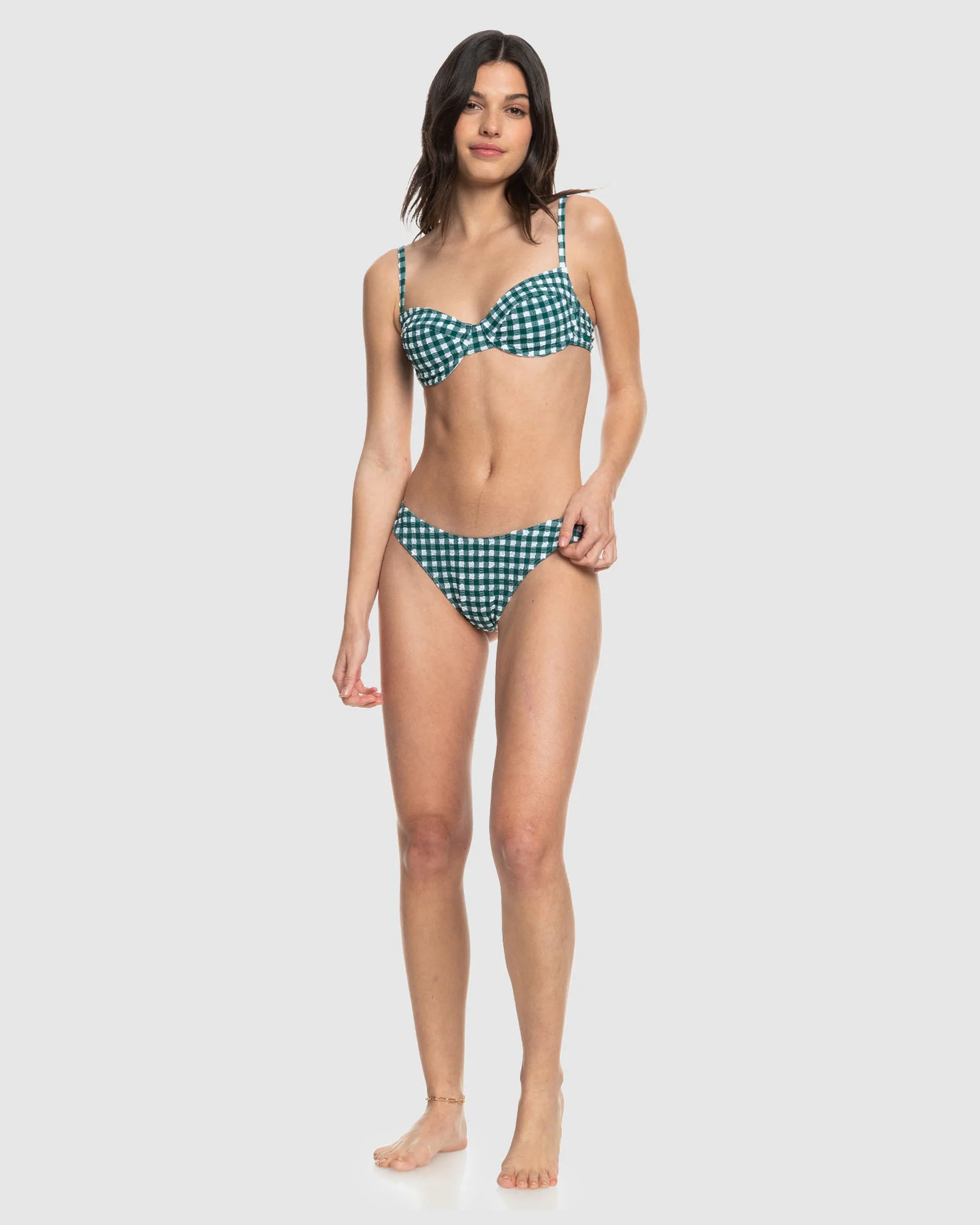 Womens The Plaid Pulse Cheeky Bikini Bottom - Image 4