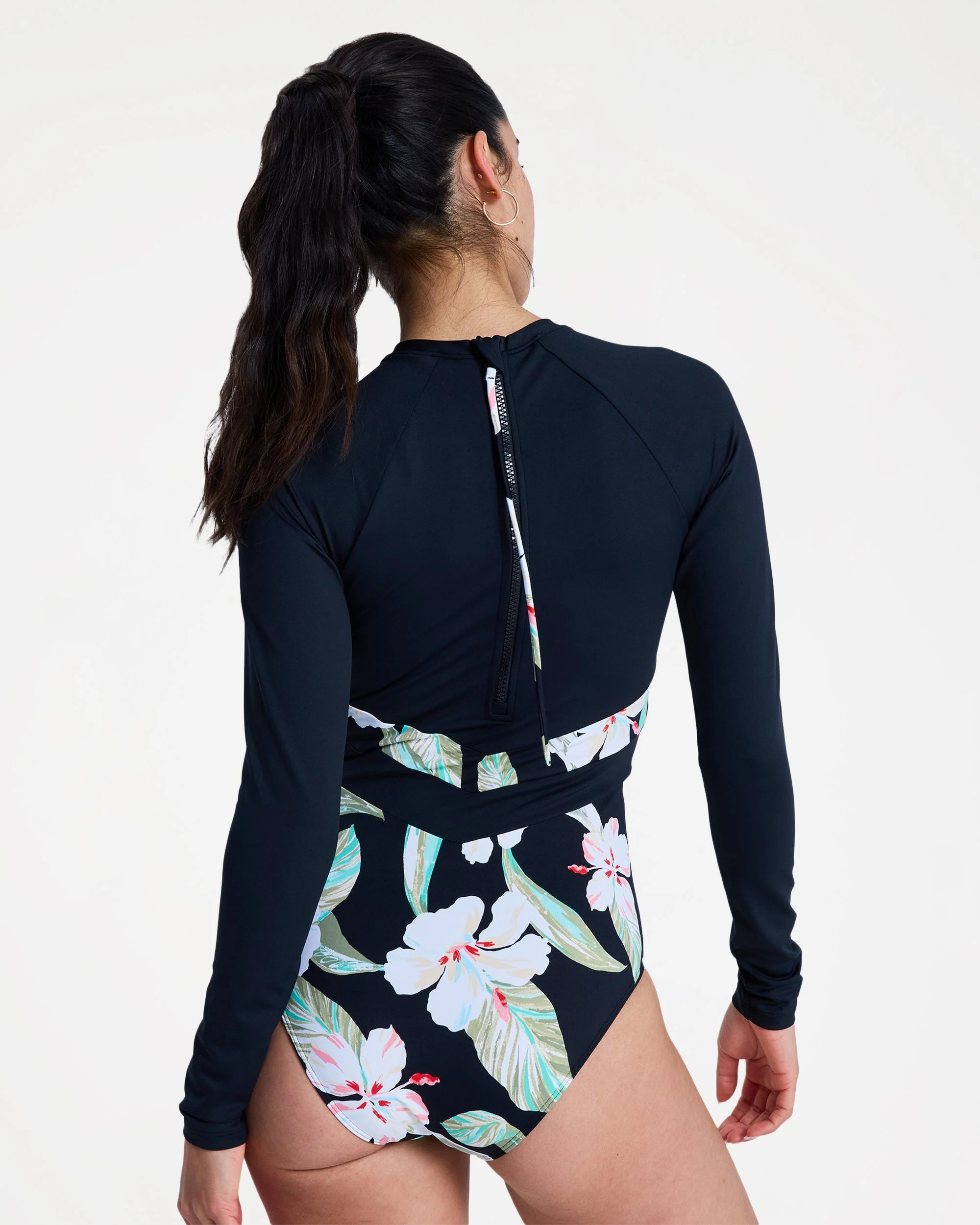 Womens The Rider Zipped Long Sleeve One Piece Rash Vest - Image 2