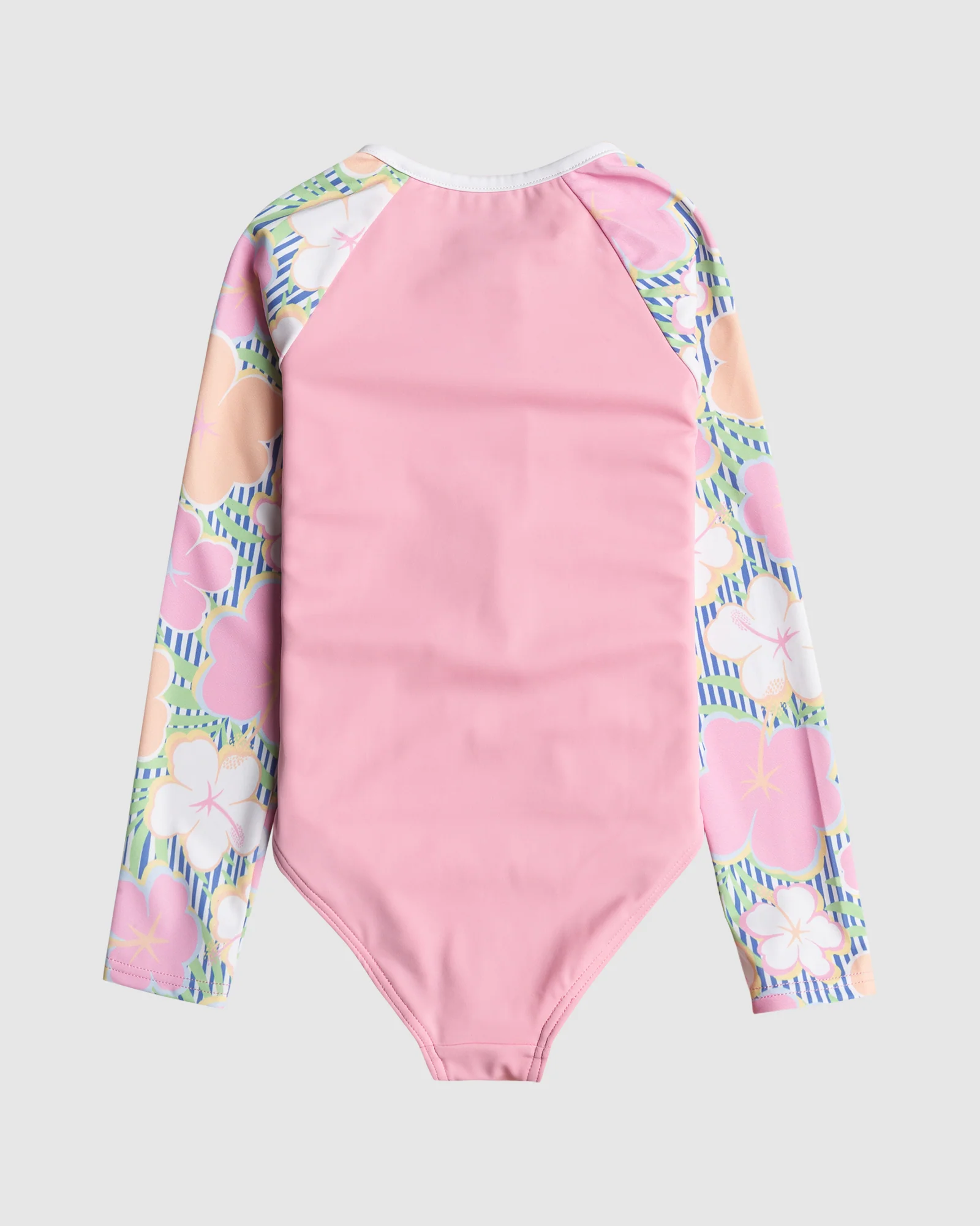 Girls 2-7 Tiny Flower Long Sleeve One-Piece Rash Vest - Image 2