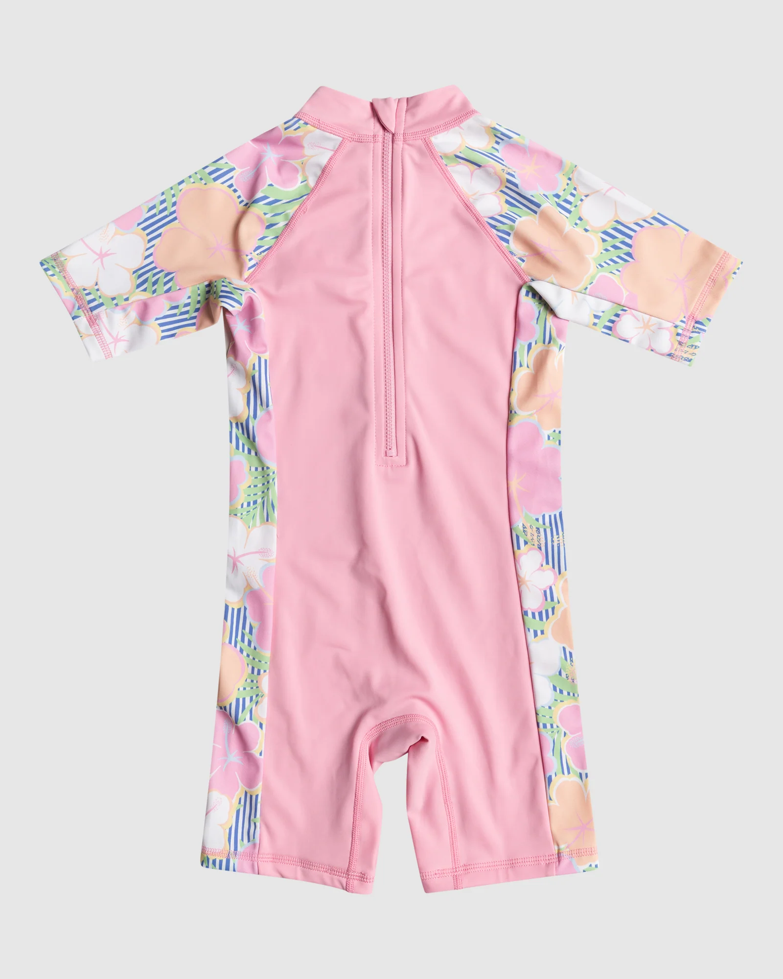 Girls 2-7 Tiny Flower Short Sleeve One-Piece Rash Vest - Image 2