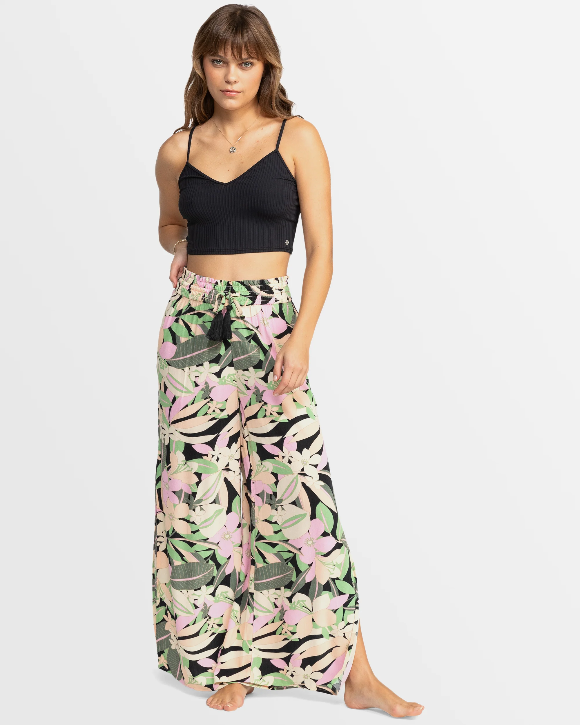 Womens Tropical Rhythm Long Length Beach Trousers - Image 5