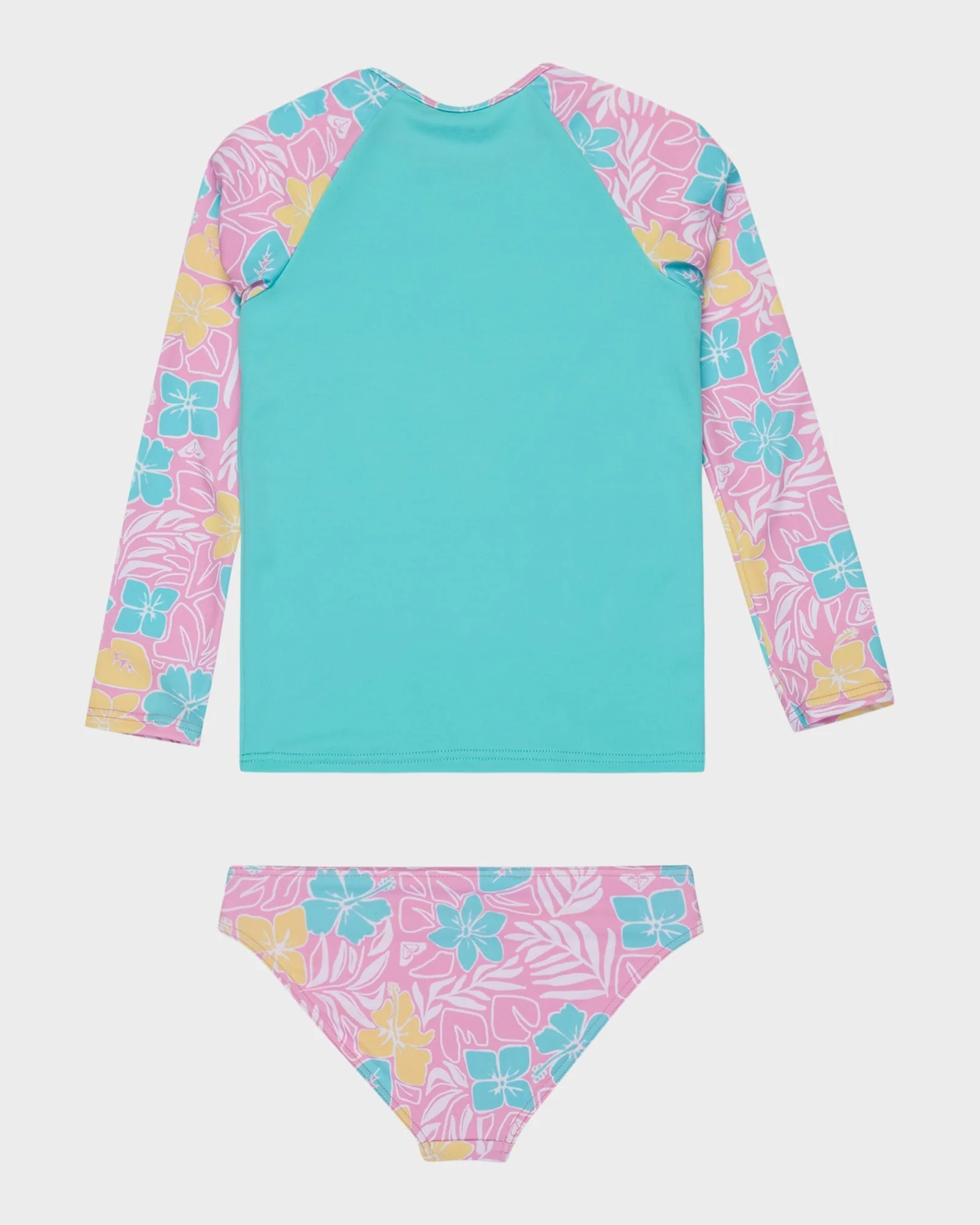 Girls 2-7 Tropical Square Lycra One Piece Rash Vest - Image 2