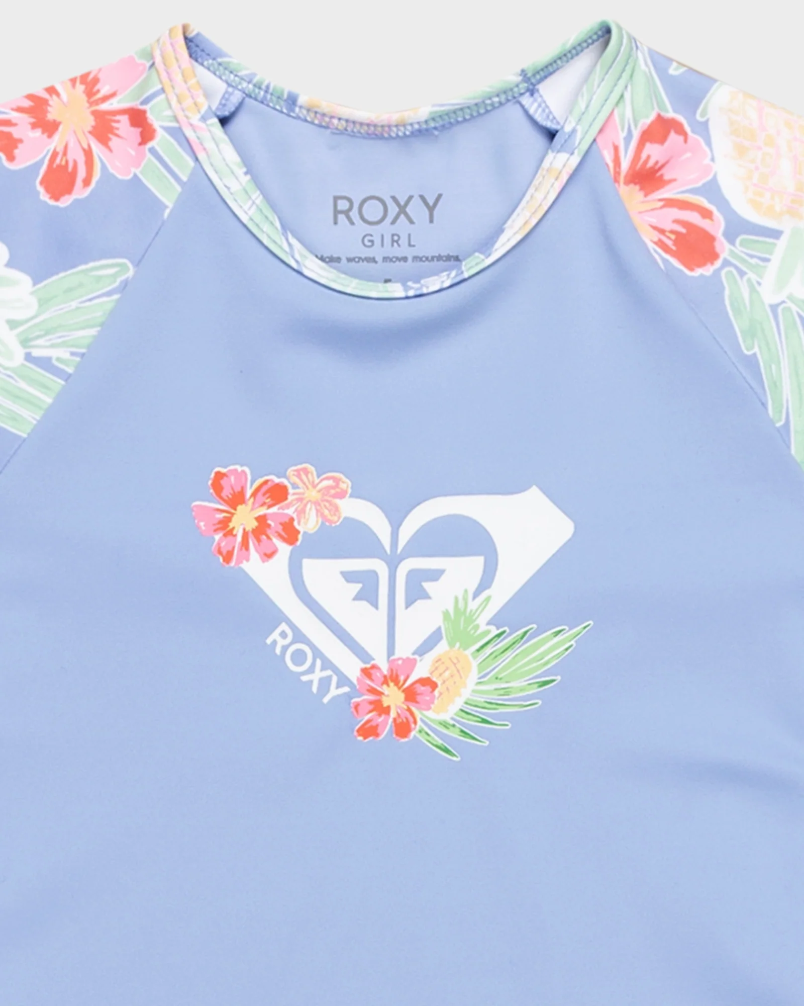 Girls 2-7 Tropical Story Long Sleeve Lycra Rash Vest - Image 3