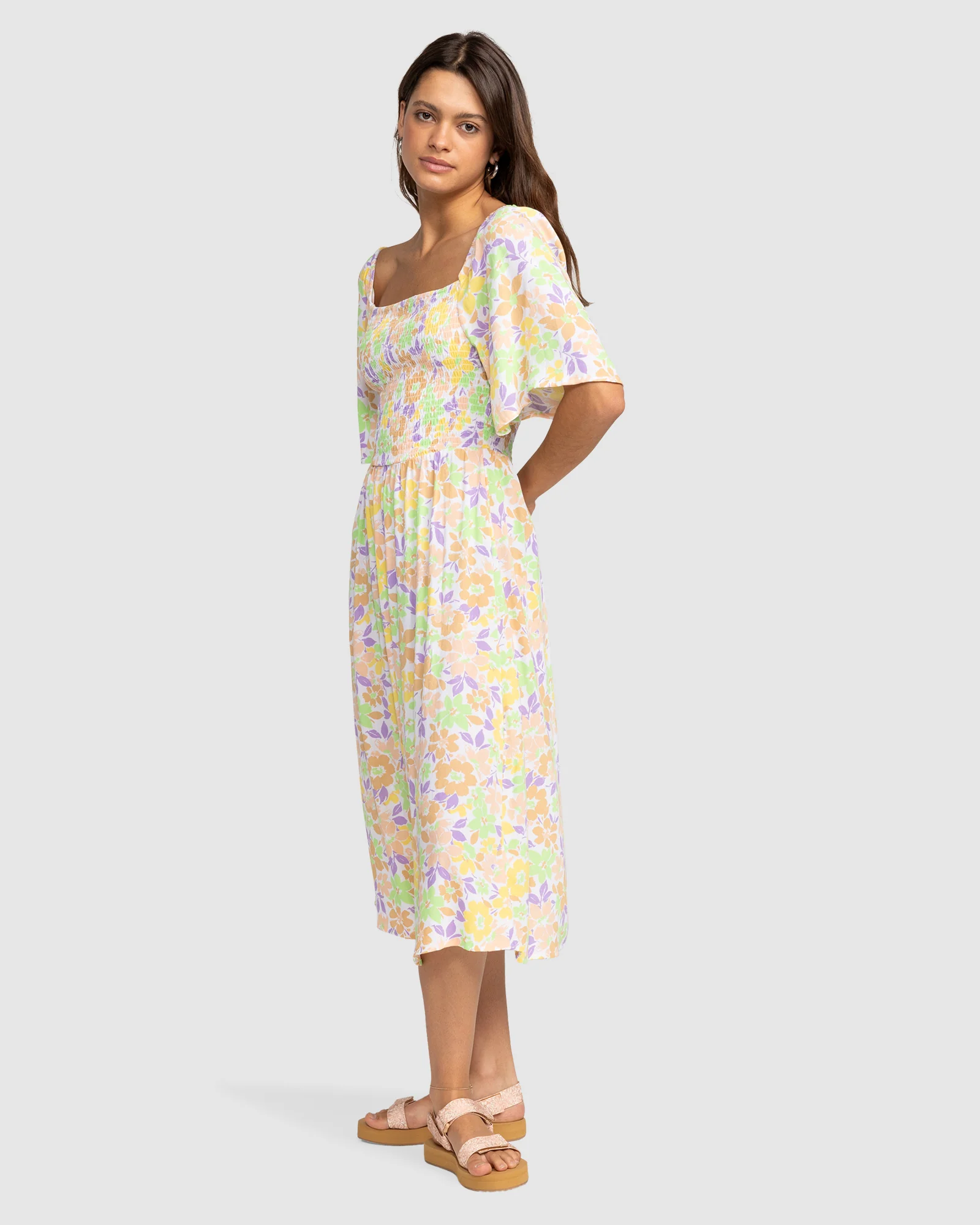 Womens Tropical Sunshine Midi Dress - Image 2