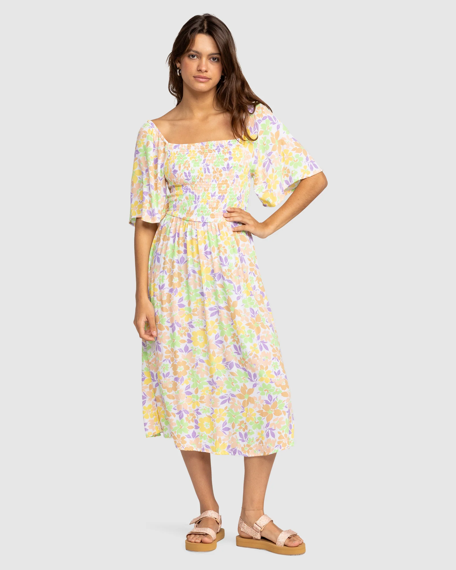 Womens Tropical Sunshine Midi Dress - Image 5
