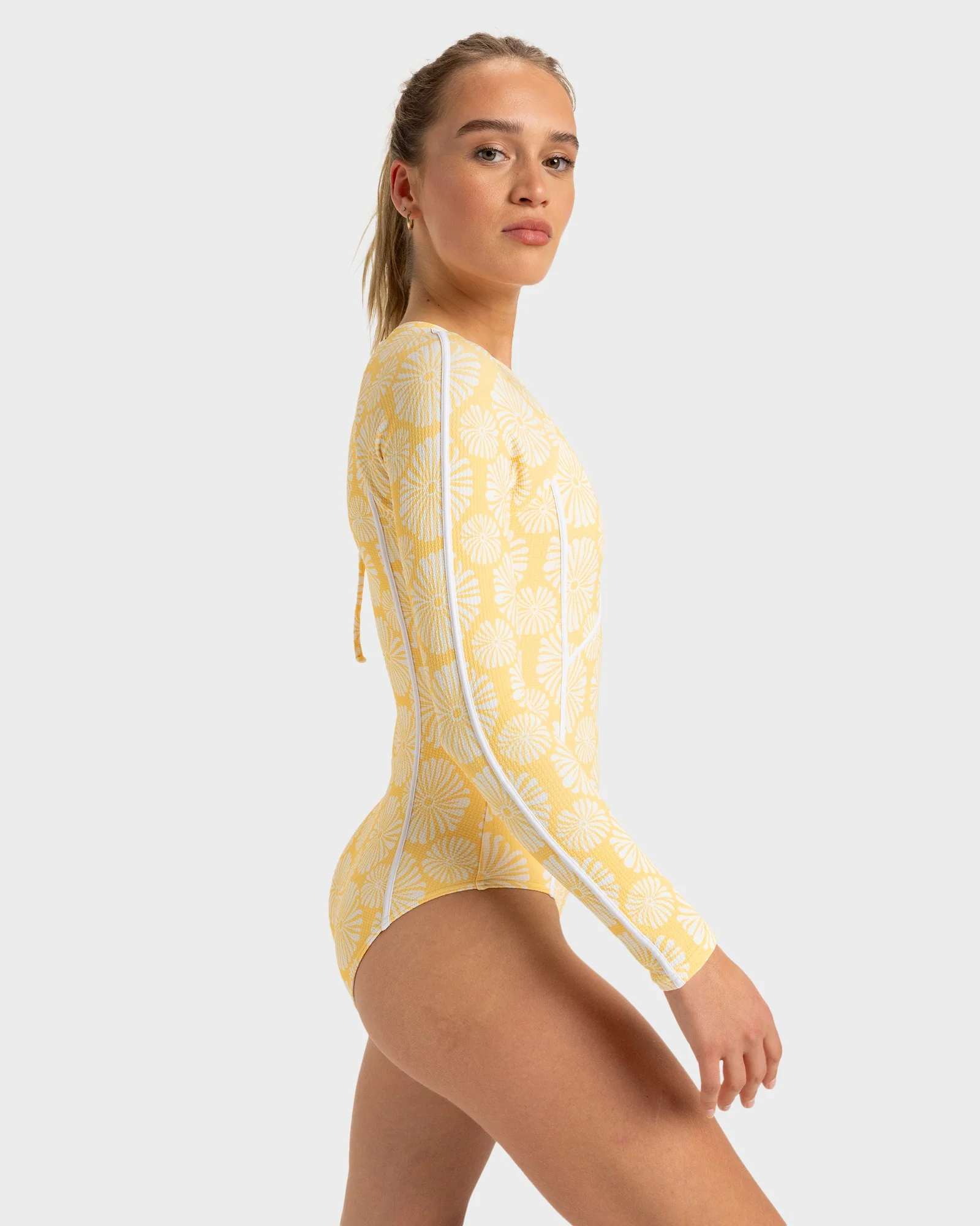 Womens Tropical Tile One Piece Swimsuit - Image 2