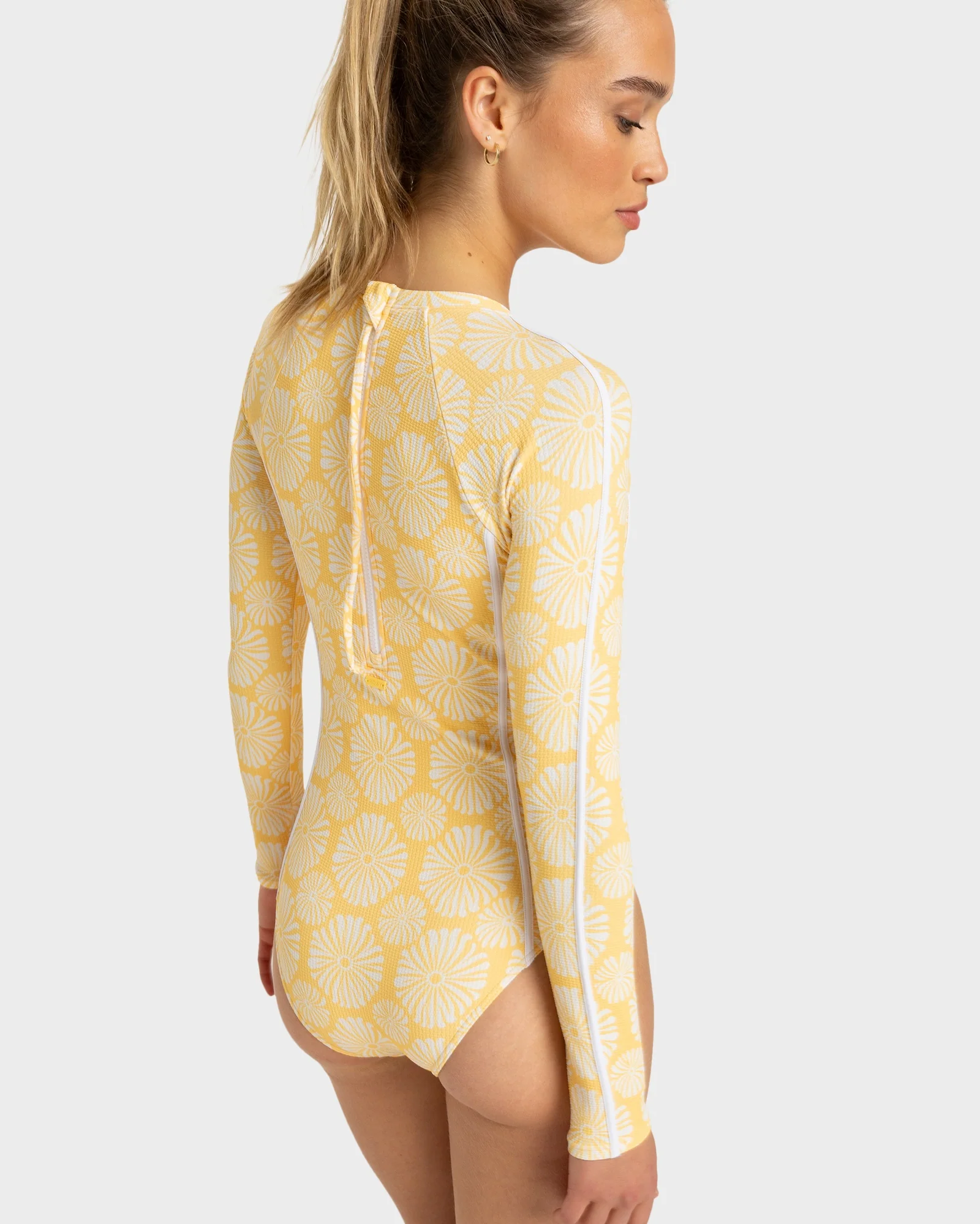 Womens Tropical Tile One Piece Swimsuit - Image 3