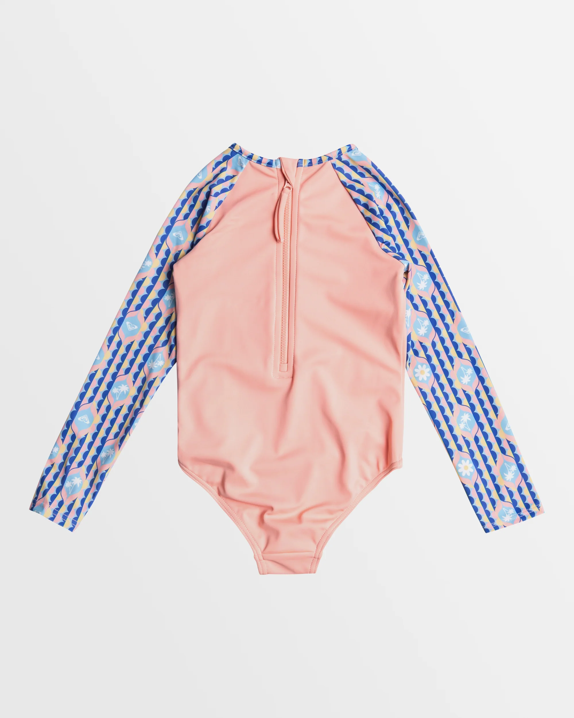 Girls 2-7 Tiles Long Sleeve One Piece Rash Vest - Image 2