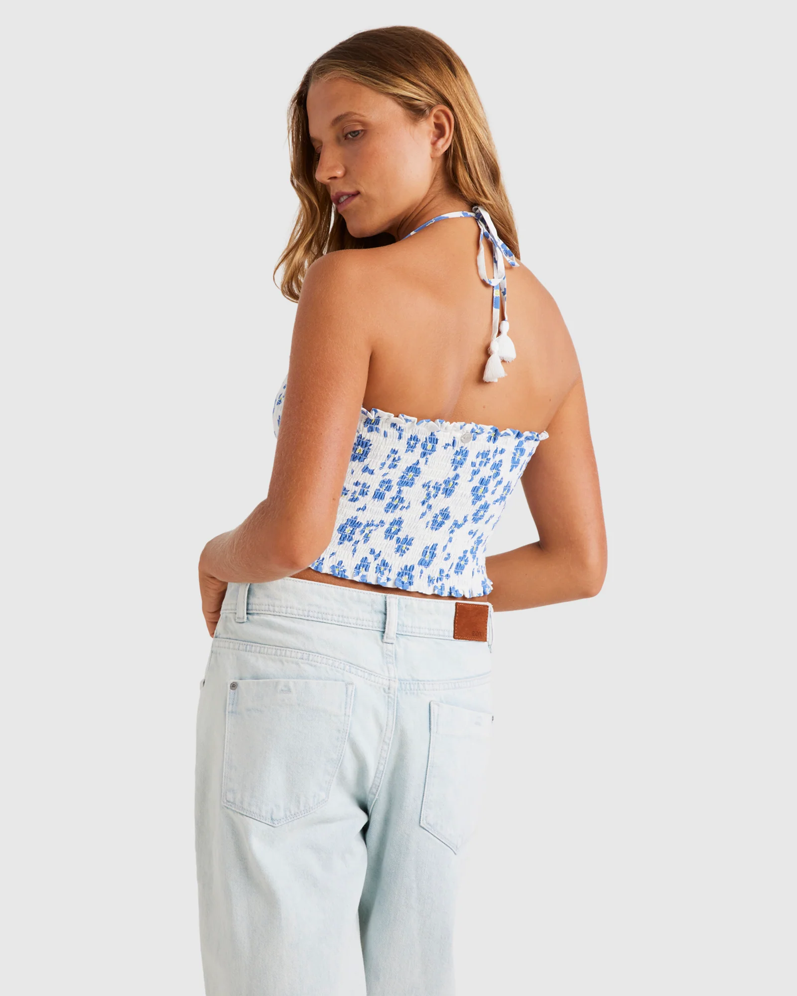Womens Warm Waters Printed Strappy Bandeau Top - Image 3