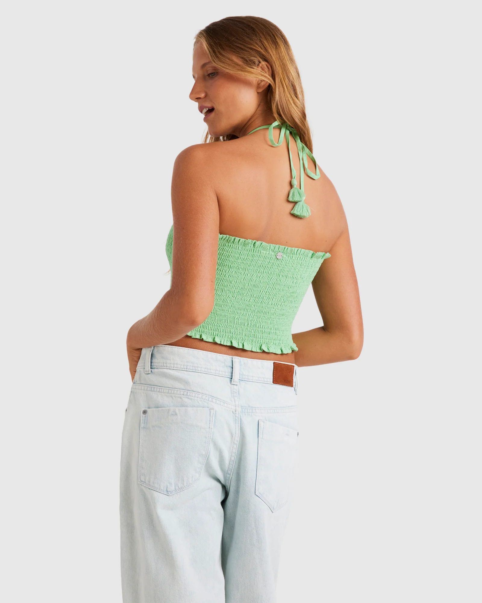 Womens Warm Waters Printed Strappy Bandeau Top - Image 3