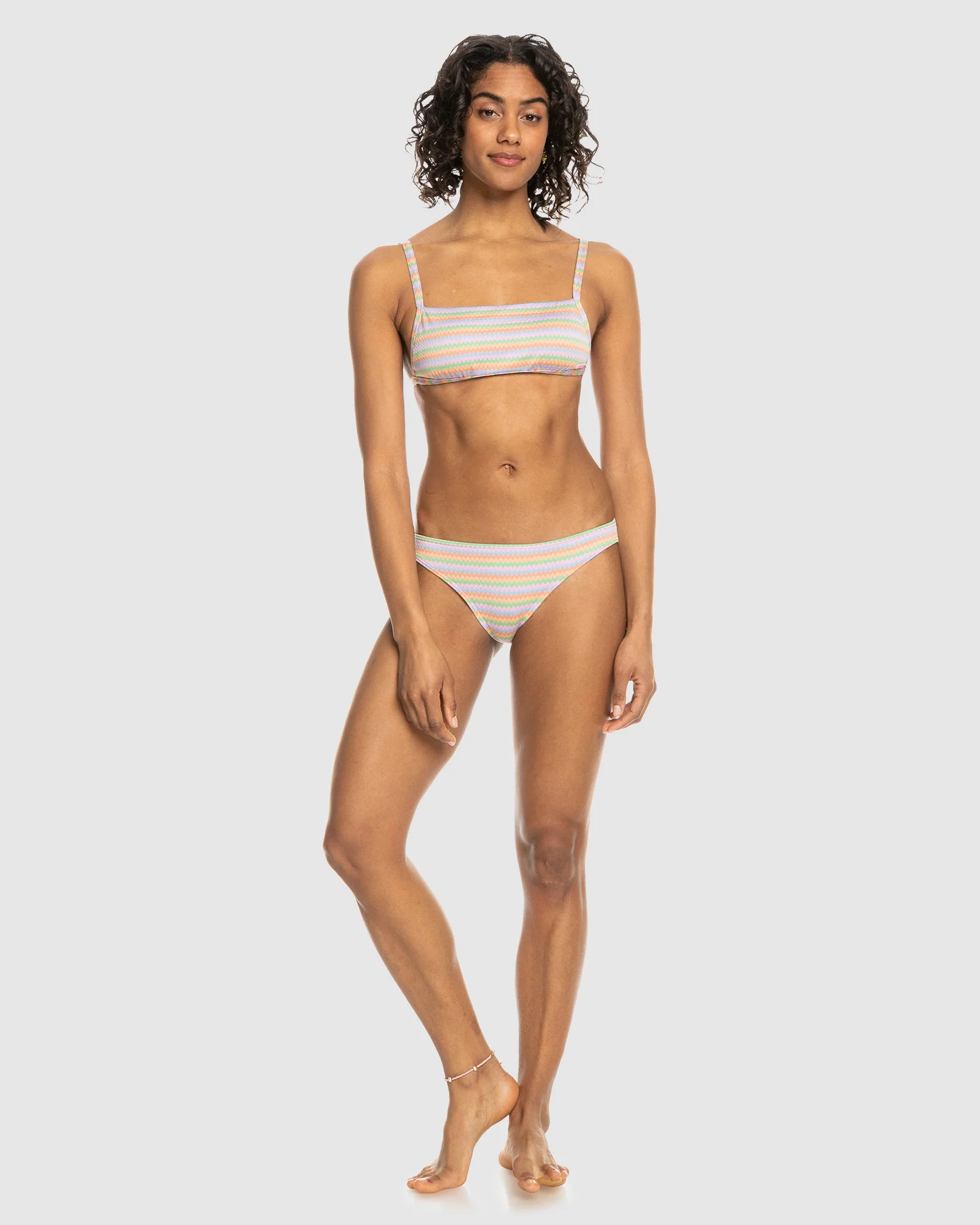 Womens Wavy Stripe Bralette Bikini Top - Image 5
