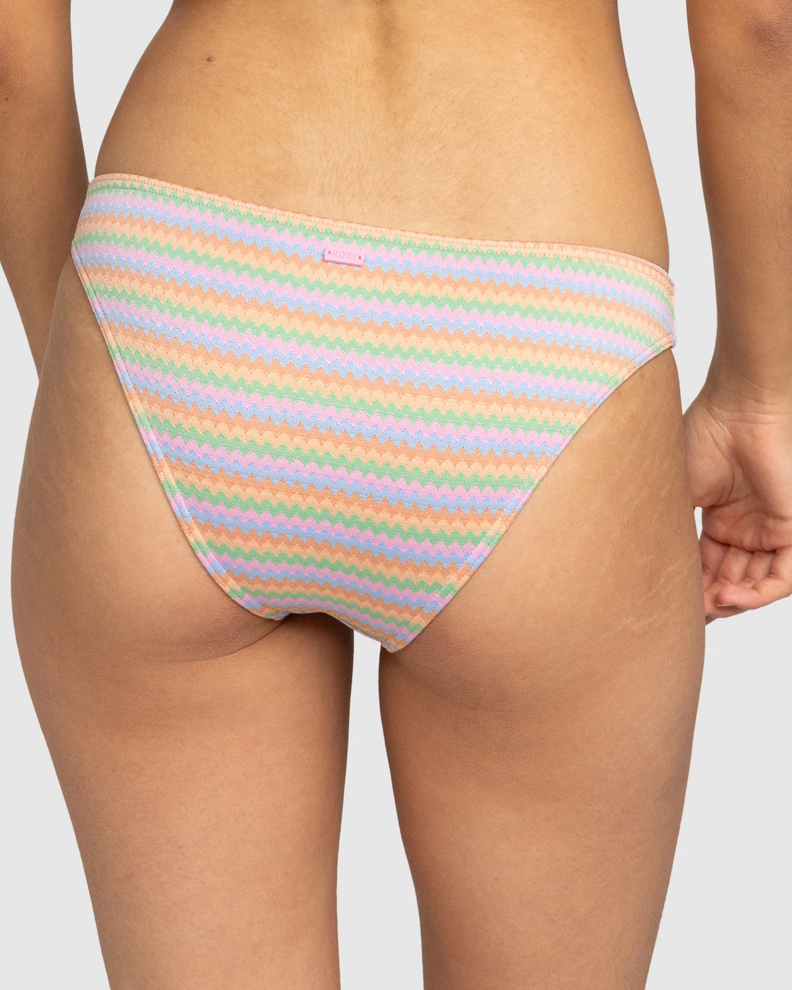 Womens Wavy Stripe Moderate Bikini Bottom - Image 4