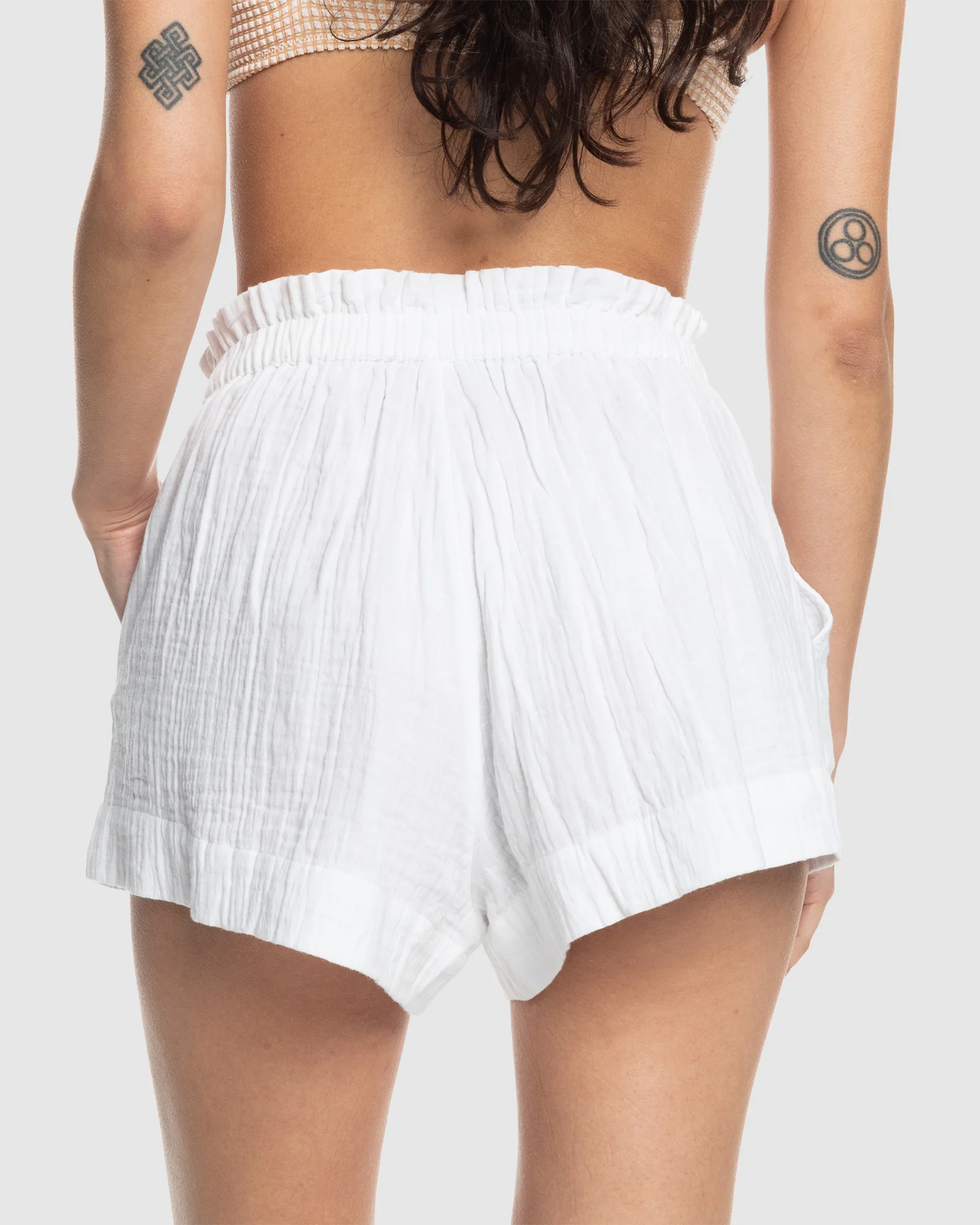Womens What A Vibe Elasticated Waist Beach Shorts - Image 3