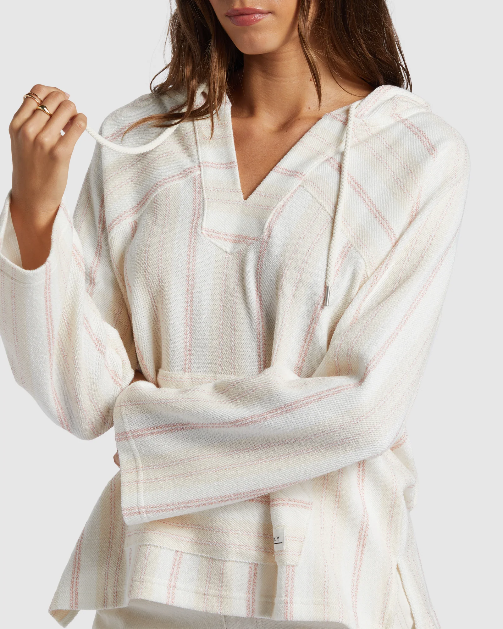 Womens Wild And Free Poncho Style Hoodie - Image 4