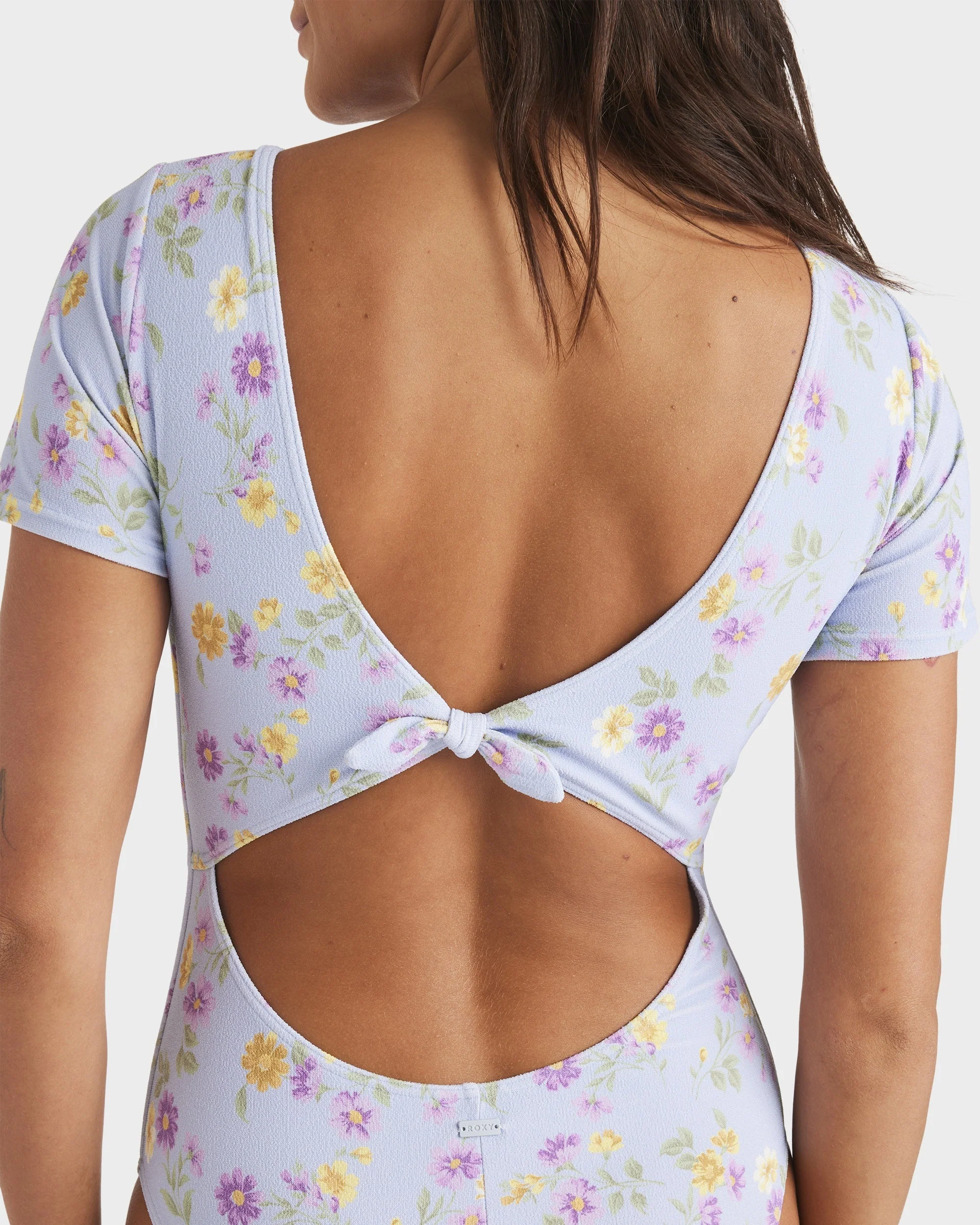Womens Wildflower Short Sleeve One Piece Simsuit - Image 4