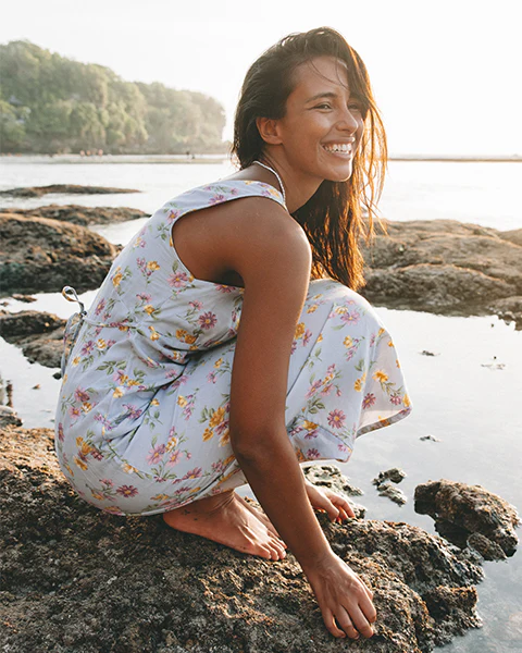 Womens Wild Flower Midi Dress - Image 7