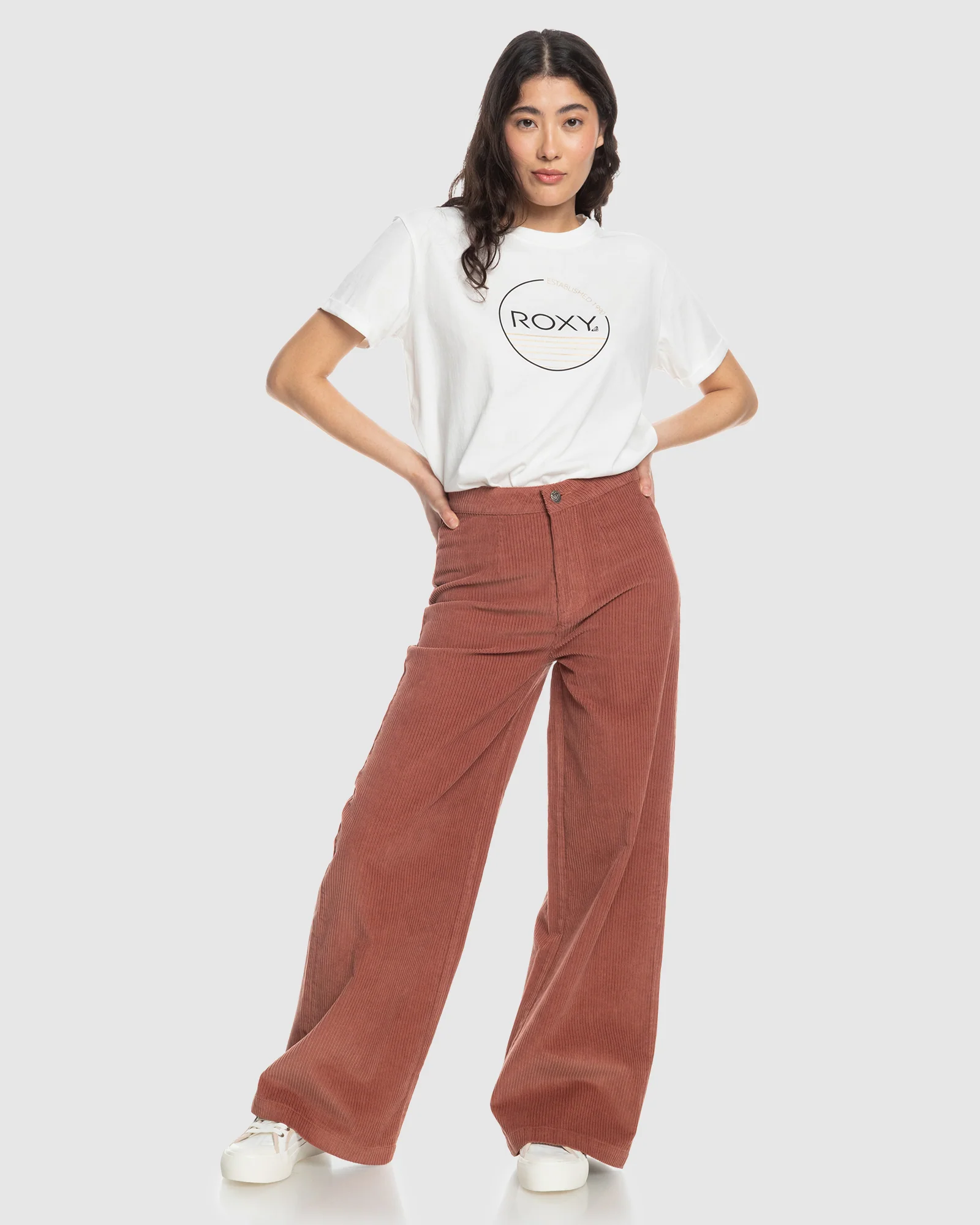 Womens Winter Around Wide Leg Corduroy Trousers - Image 5