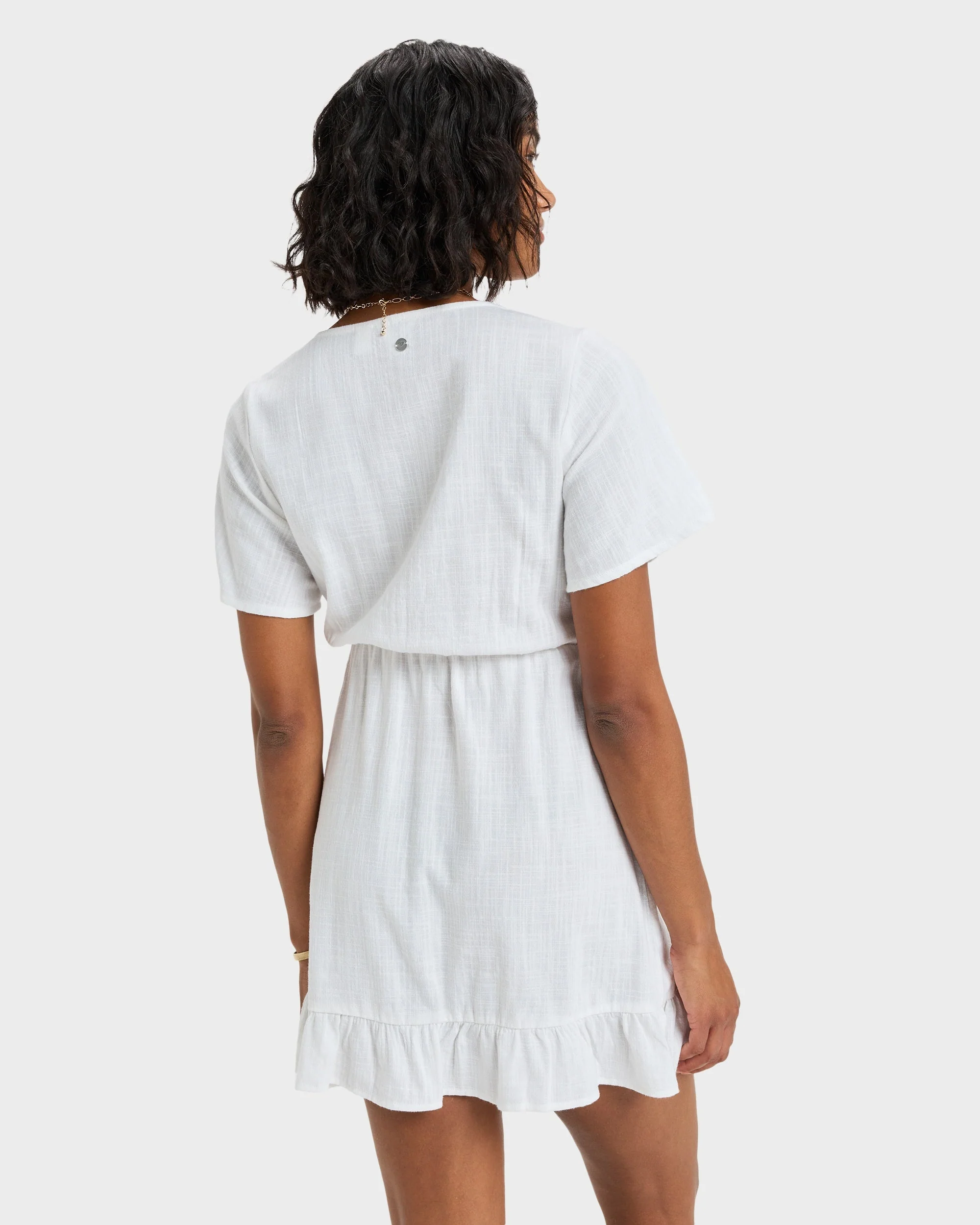 Womens Zenit Wrap Solid Mini Dress - Image 3